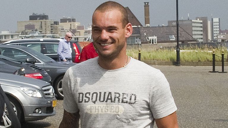 Wesley Sneijder: Will have to watch Tuesday's World Cup qualifier from the stands