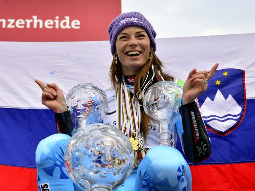 Maze with her trophies