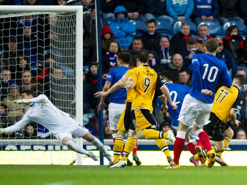 Ally Love's goal for Annan stuns Ibrox