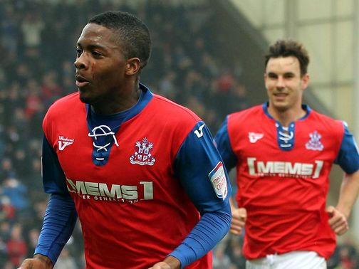 Antonio German celebrates his goal for Gillingham