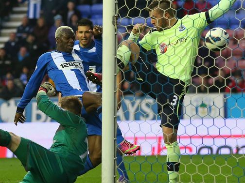 Newcastle fans disrupted matches before the game at Wigan