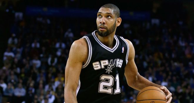 Tim Duncan: Scored 28 points for the Spurs