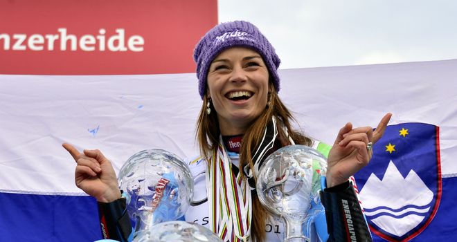Tina Maze: Ended the season in fine style with another win