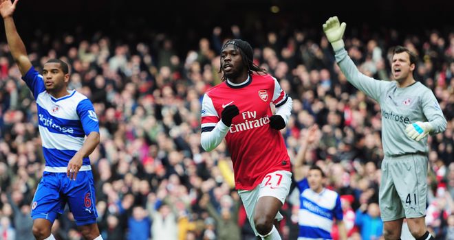 Gervinho opened the scoring for Arsenal after just 11 minutes