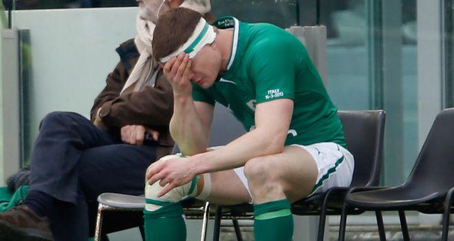 Brian O'Driscoll in the sin bin in Rome