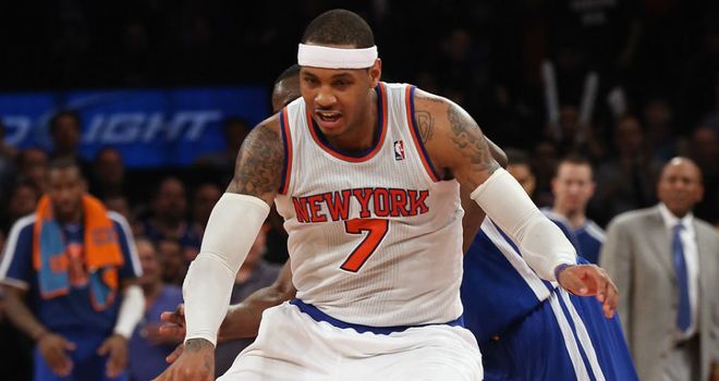 Carmelo Anthony: Helped the Knicks clinch a play-off berth with victory in Toronto