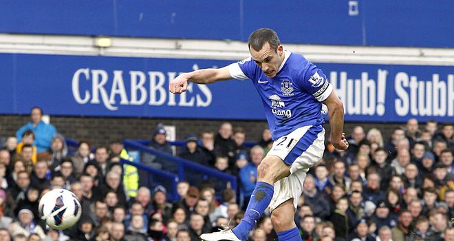 Leon Osman: Stunning goal put Everton ahead against Manchester City