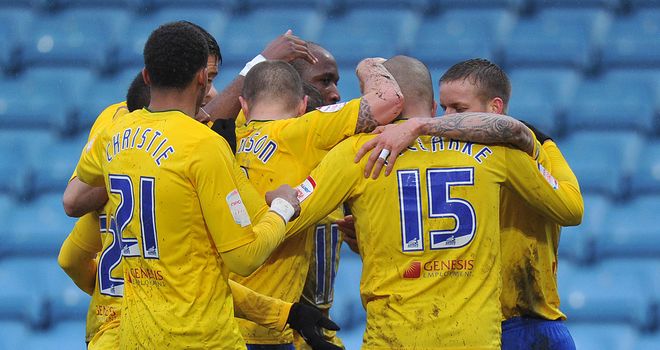 Leon Clarke: Celebrates his winner for Coventry