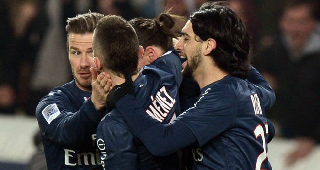PSG celebrate their late winner
