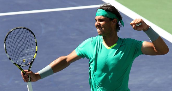 Rafa Nadal: Celebrates making Indian Wells final