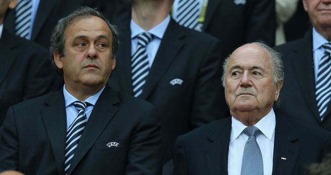 Michel Platini and Sepp Blatter: Potential opponents in 2015 FIFA election