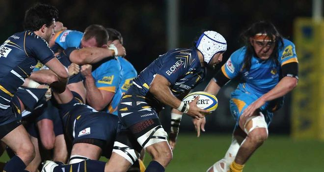 Blair Cowan: Worcester forward breaks clear against Wasps
