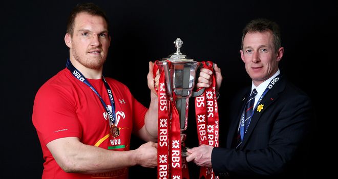 Howley and Gethin Jenkins get their hands on the prize