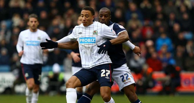 Adam Henley: Blackburn defender in action against Millwall