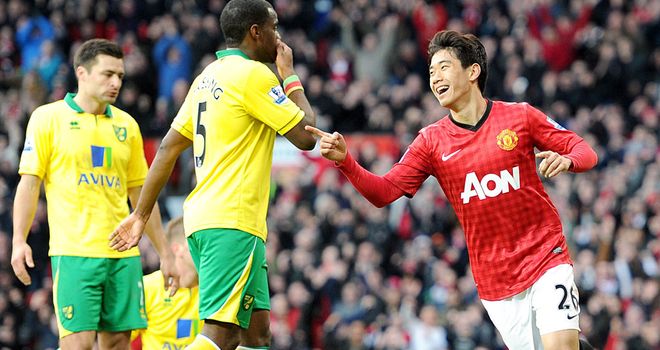 Shinji Kagawa: Was at the peak of his powers in scoring a hat-trick in Manchester United's 4-0 defeat of Norwich