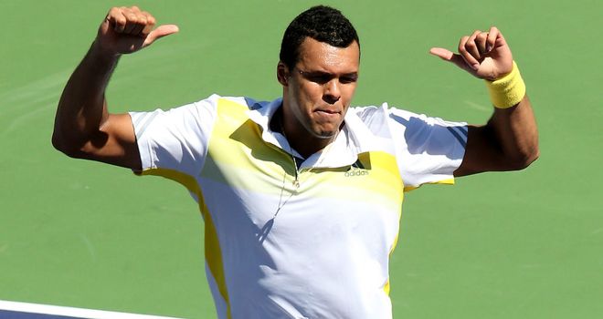 Jo-Wilfried Tsonga: toiled to a straight-sets victory over Victor Troicki