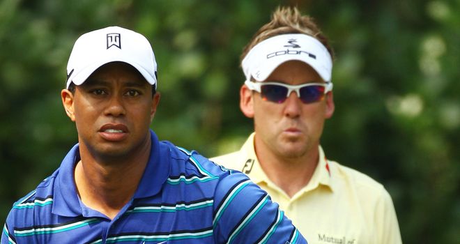Tiger Woods and Ian Poulter: Play-off winners at the Tavistock Cup