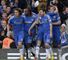 Frank Lampard celebrates Chelsea's opener in the victory over West Ham