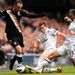 Dimitar Berbatov battles for the ball with Jan Vertonghen and Steven Caulker