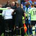Assistant Newcastle boss John Carver clashes with Callum McManaman at the break