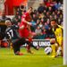 Morgan Schneiderlin scores the opening goal for Southampton in their clash with Liverpool