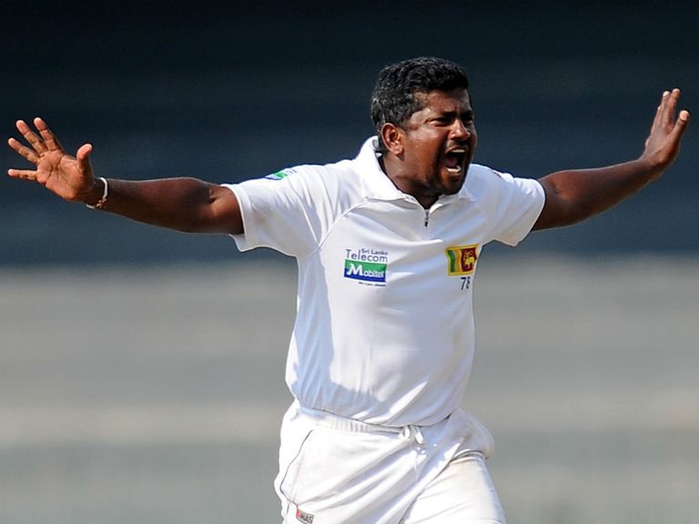 Herath celebrates for Sri Lanka