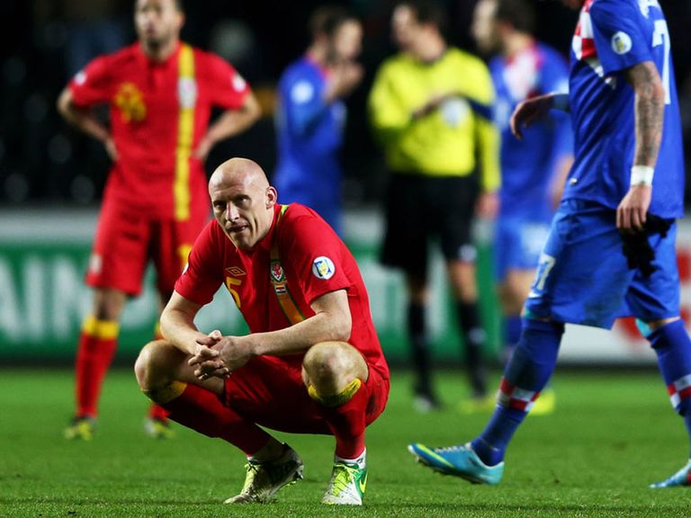 James Collins after an earlier qualifying defeat by Croatia