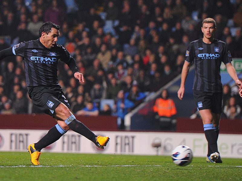 City started slowly, but following a Clark slip, Tevez slotted home to give the visitors the lead moments before half time.