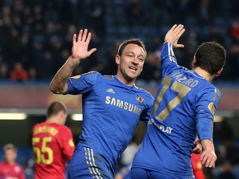 Back at Stamford Bridge, John Terry restores Chelsea's lead on the night to level the aggregate score at 2-2 - but they still need another