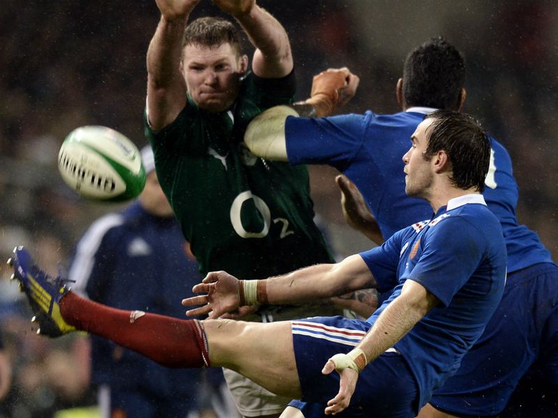 Booting forwards: France's scrum-half Morgan Parra kicks the ball