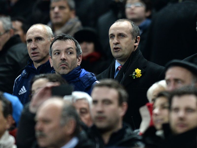 Close eye: Philippe Saint Andre keeps a close watch on the action