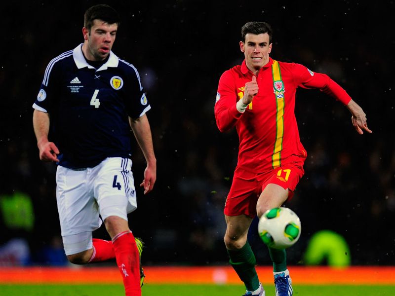 Gareth Bale is undoubtedly the main danger man for Wales and is causing problems for Scotland's defence from the off.