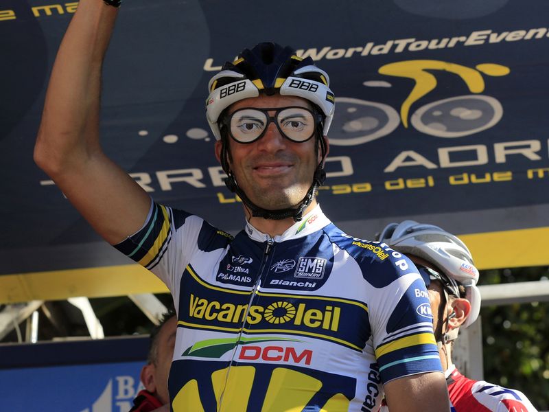 Juan Antonio Flecha was in a playful mood ahead of the start