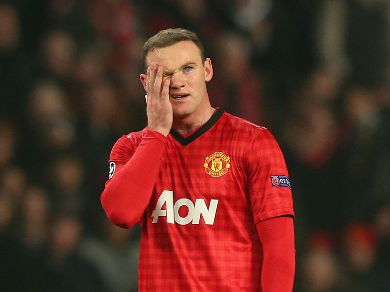 Wayne Rooney looks dejected as time runs out for Manchester United to make a comeback against Real Madrid.