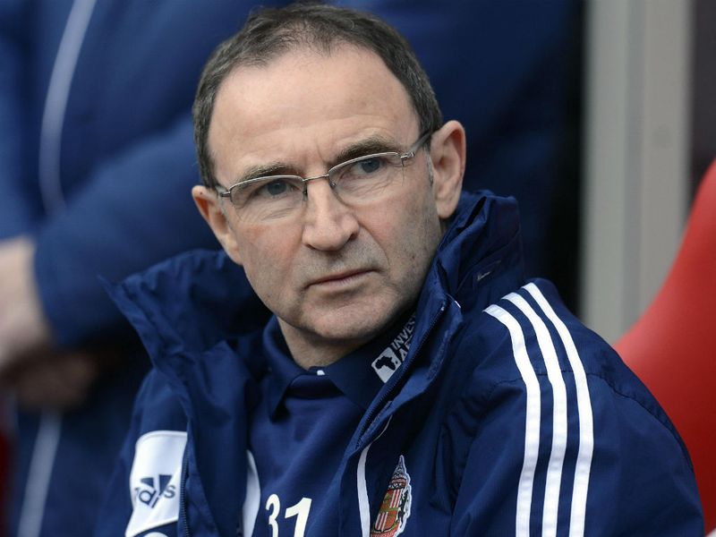 Sunderland manager Martin O'Neill watches on nervously