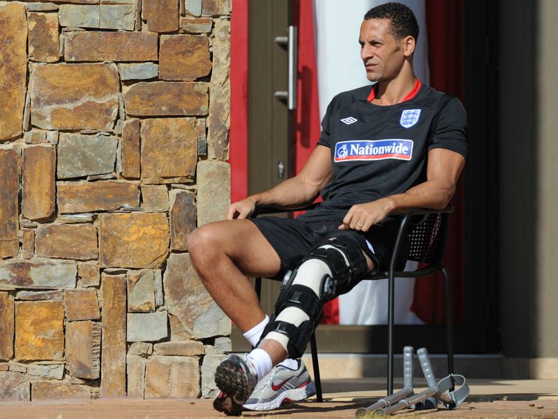 ... but is then ruled out of 2010 World Cup after injuring ligaments in his left knee during training