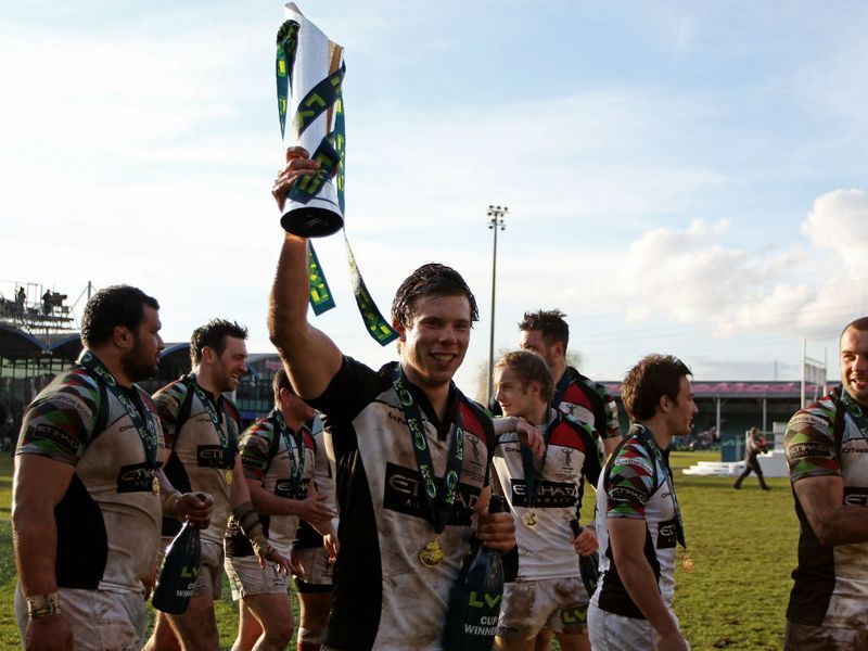 Final victory: Sam Smith holds aloft the trophy
