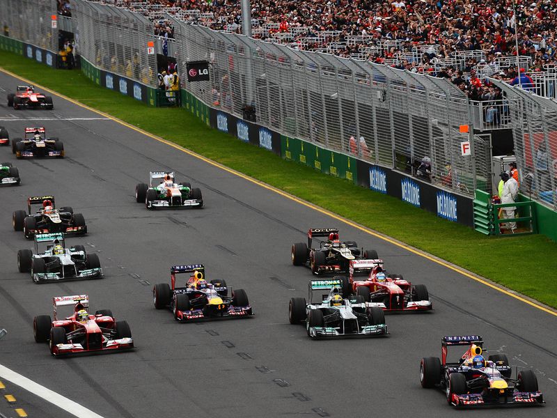Mark Webber made a bad start from the front row