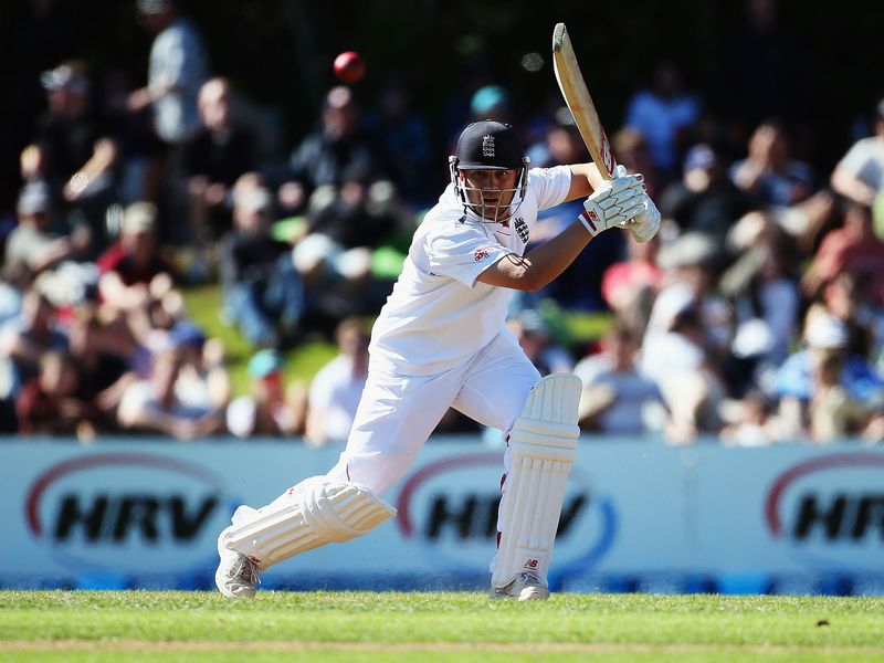 Jonathan Trott momentarily stemmed the flow of wickets...