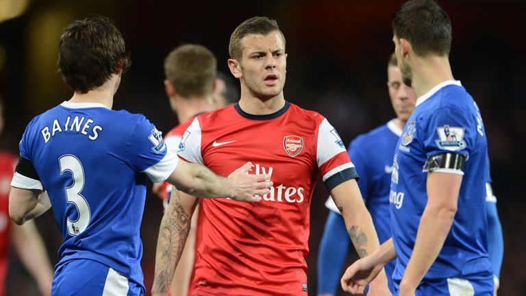 Jack Wilshere and Kevin Mirallas: Were involved in a half-time altercation.