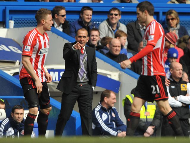 Paulo Di Canio takes charge of his first game as Sunderland boss