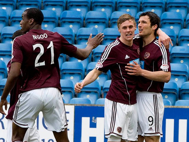 John Sutton got the scoring underway for Hearts