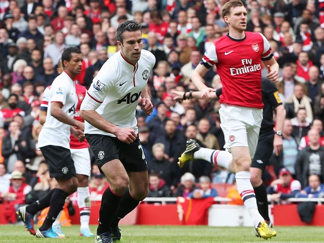 Robin Van Persie equalised from the spot for United