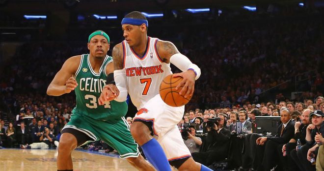 Carmelo Anthony: Ended three-point drought in Knicks win