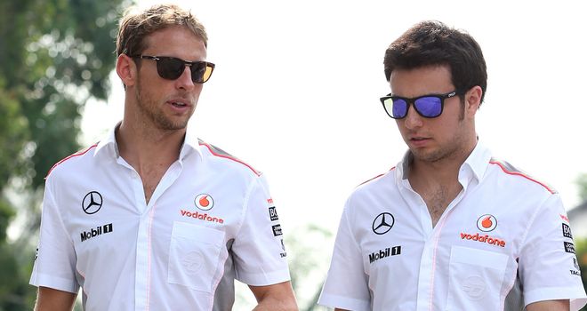 Jenson Button and Sergio Perez