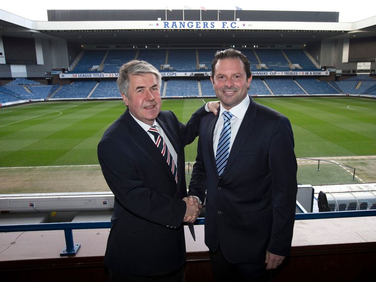 Craig Mather (left) has taken up the Ibrox hotseat