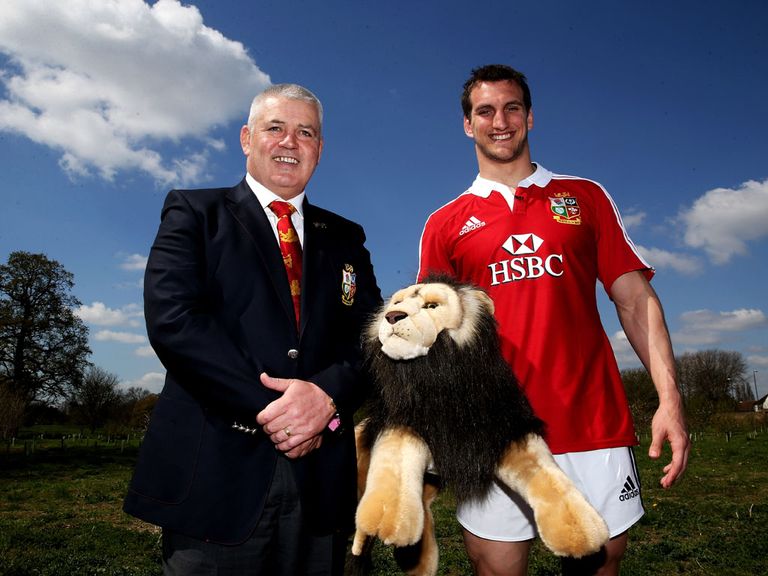 Warren Gatland with captain Sam Warburton