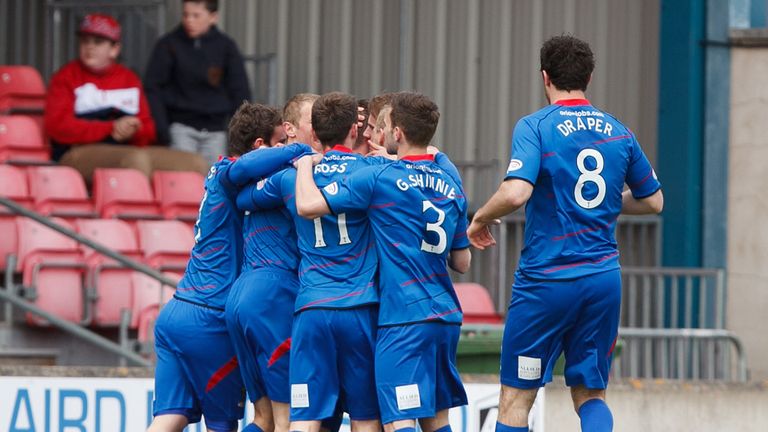 Celebrations in Inverness where the home side edged Motherwell by the odd goal in seven
