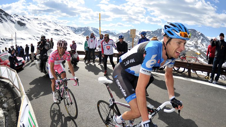 Ryder Hesjedal survived the Passo dello Stelvio on his way to Giro victory last year