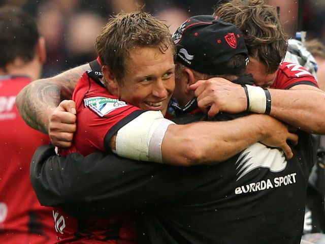 Wilkinson celebrates at the final whistle